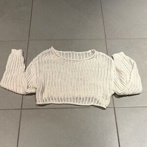 Garage Cream Knit Crop Top